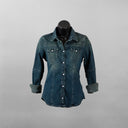 Teleria Zed Pacifica Over-Dyed Western Snap Shirt in Cactus