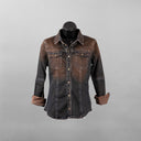 Teleria Zed Pacifica Over-Dyed Western Snap Shirt in Desert