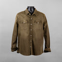 Teleria Roper Over-Dyed Western Snap Shirt in Army