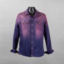 Teleria Roper Over-Dyed Western Snap Shirt in Magenta